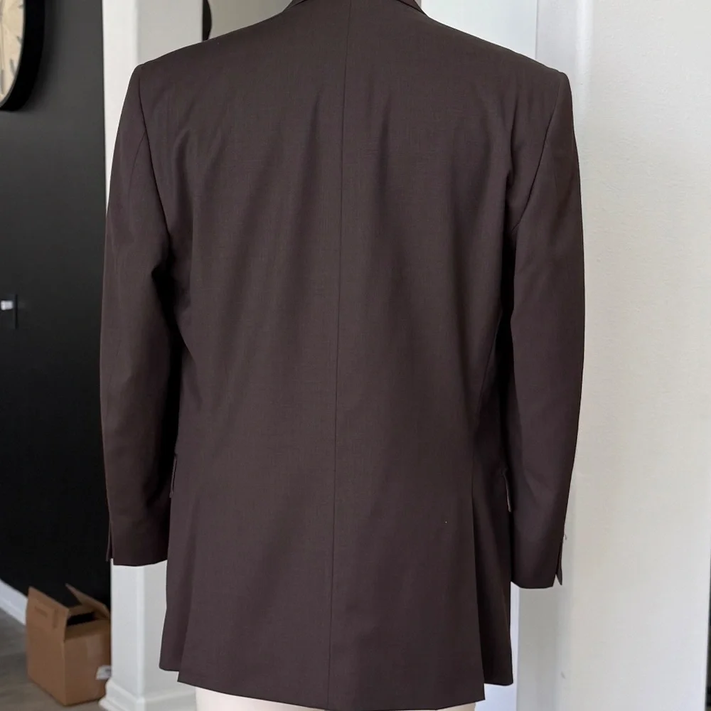 MICHAEL KORS Mens‎ Blazer 39R brown WOOL Sport Coat 3 Button Jacket
